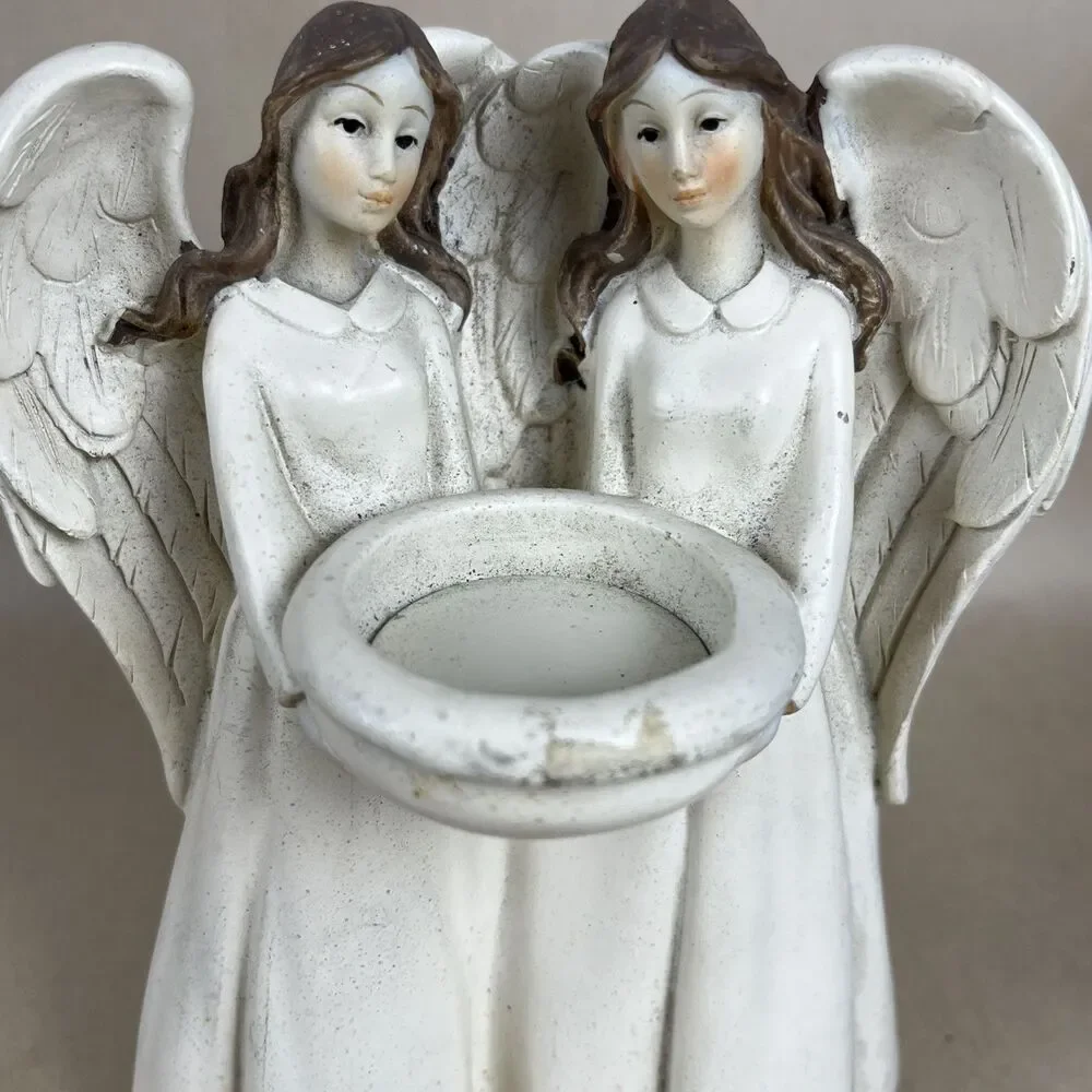 VTG Angels Inspirational Figurine Tealight CandleHolder 7